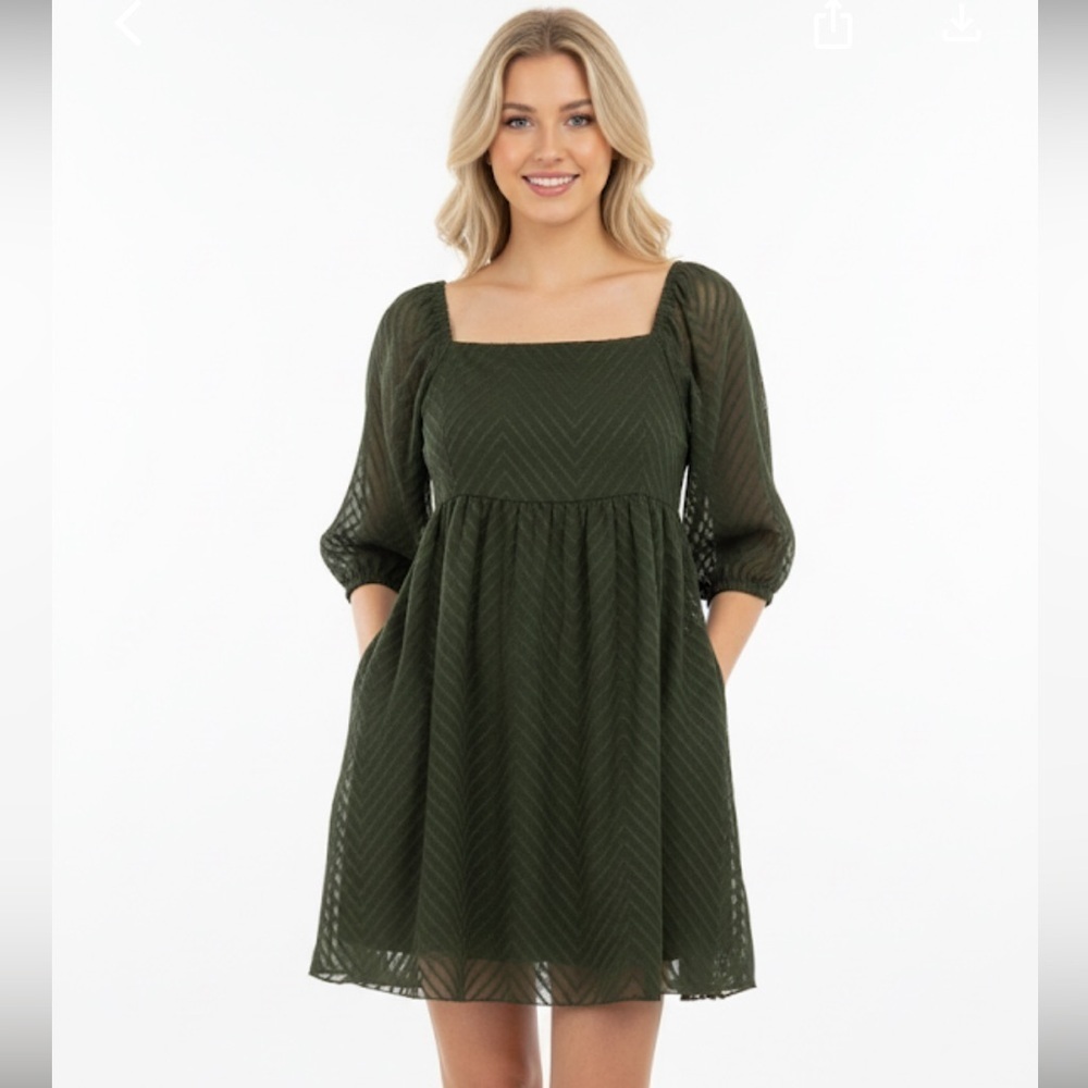 Boho Green Women's Dress size large new with tags